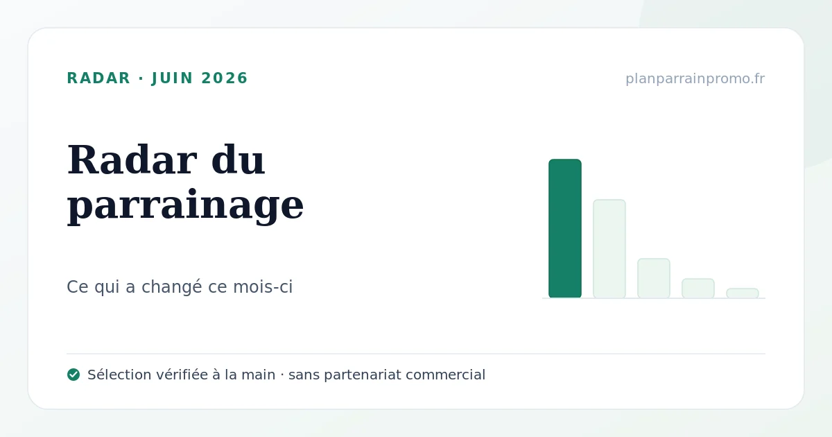 Radar du parrainage, édition de juin 2026 : ce qui a changé