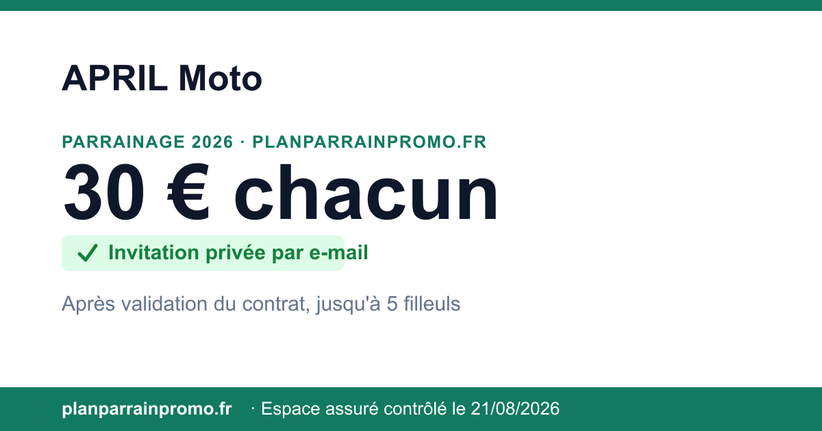 APRIL Moto Referral 2026: €30 Gift Card Each