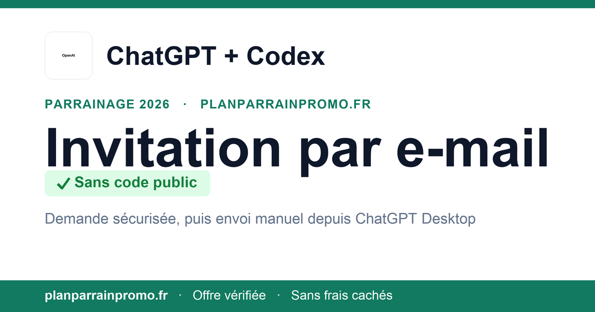 ChatGPT Codex Referral 2026, Invitation by Email