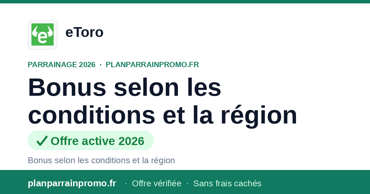 Parrainage eToro - Plateforme de trading social