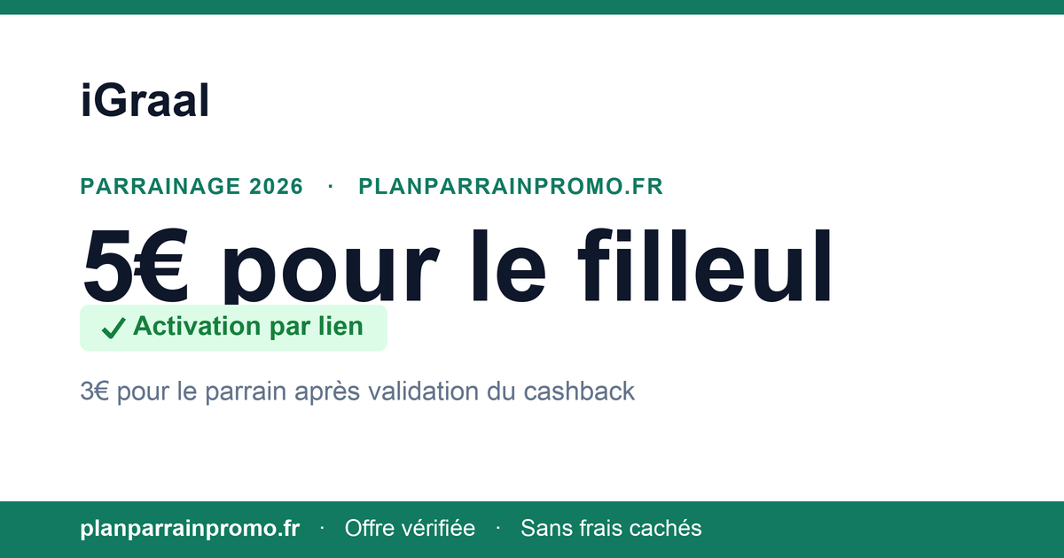 iGraal Referral 2026: €5 Referee, €3 Referrer