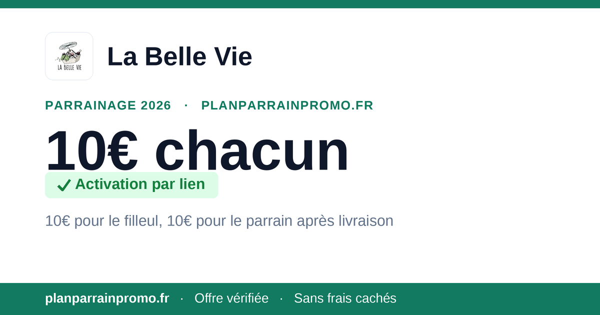 La Belle Vie Referral 2026: €10 Off Your First Order
