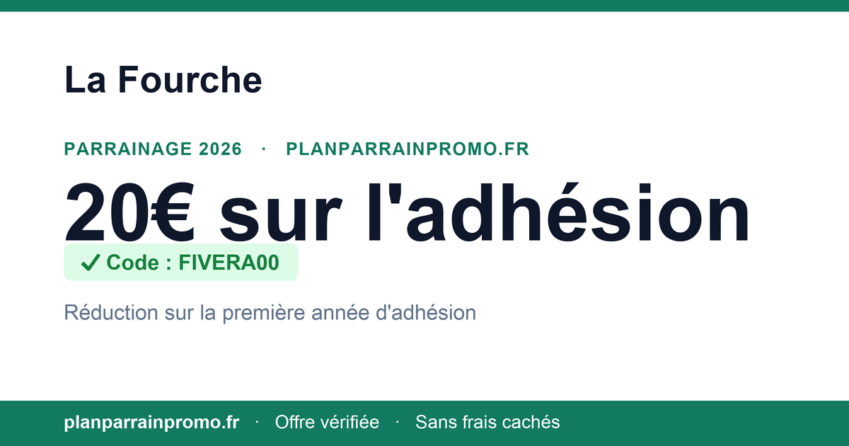 La Fourche Referral Code FIVERA00, €20 Off Membership