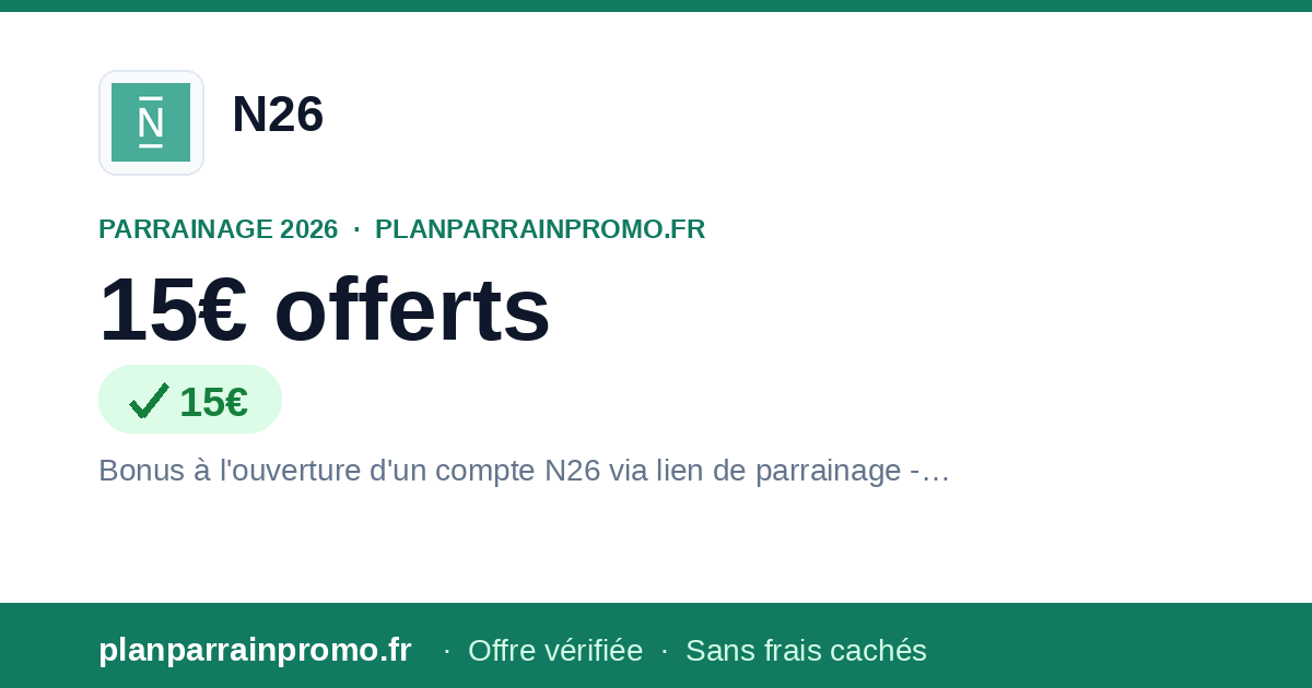 N26 Referral Code - Account Opening Bonus