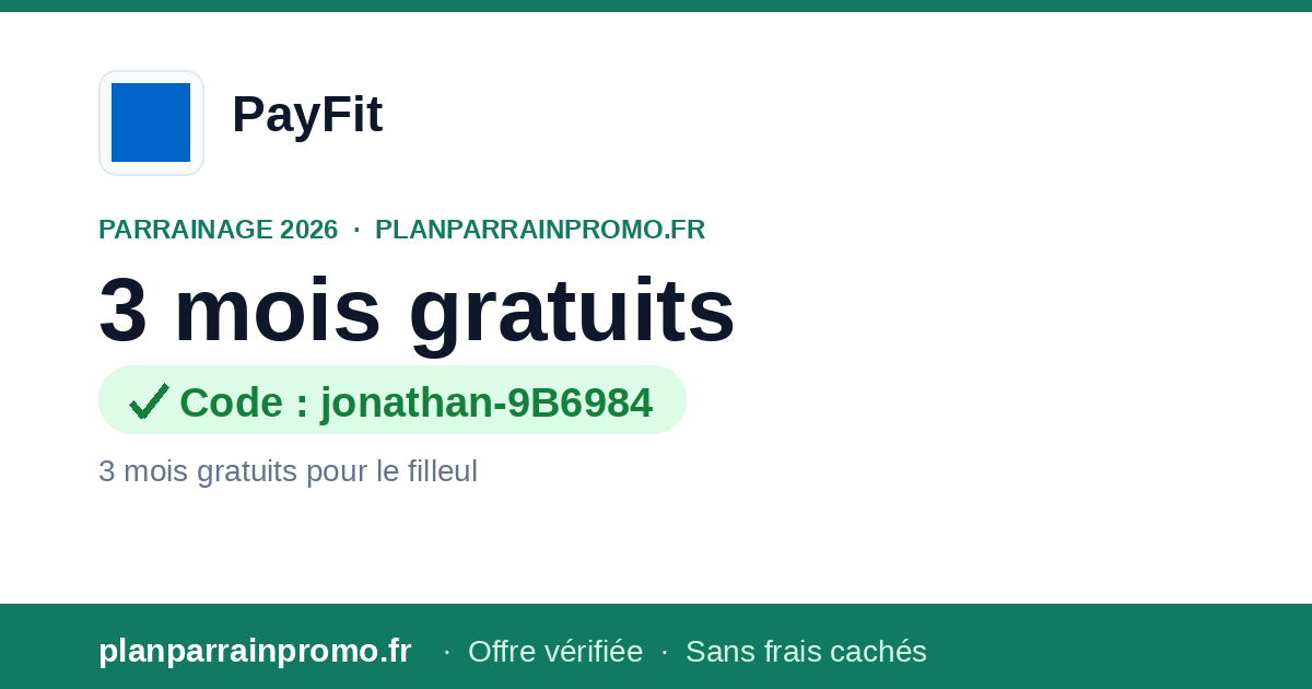 Parrainage PayFit - Logiciel de paie et RH simplifié