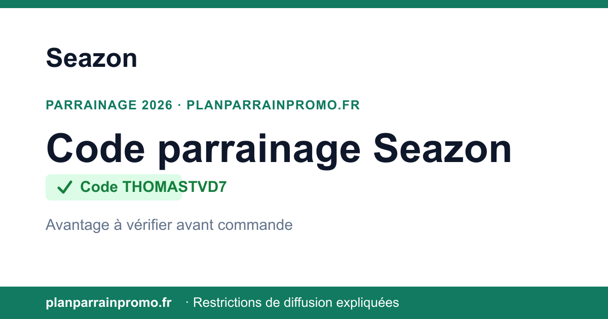 Seazon Empfehlungscode 2026: THOMASTVD7